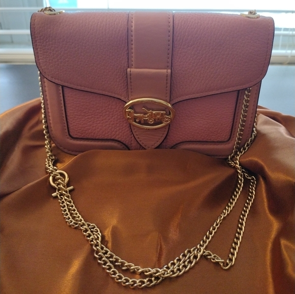 Coach Georgie Crossbody In Pink And Gold - Picture 8 of 8
